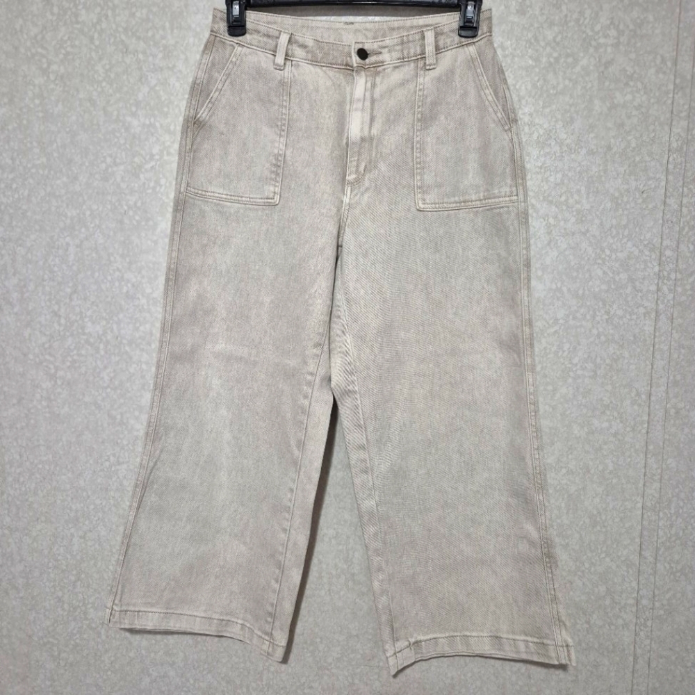 Universal Thread Tan Wide Leg Cropped Pants. SIZE:8/29R